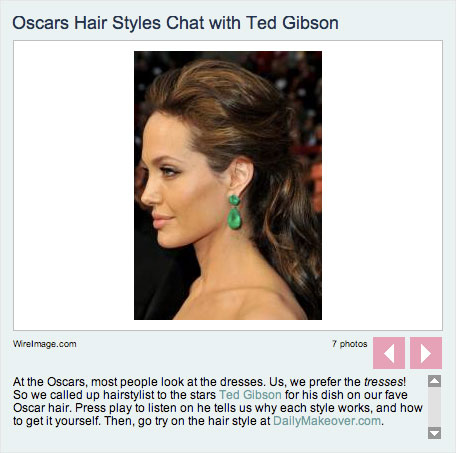 Oscar hairstyles with Ted Gibson Oscar hairstyles with Ted Gibson