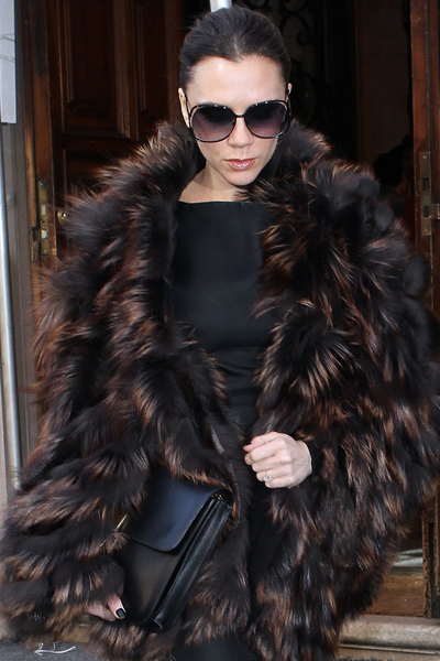 Victoria beckham fur on sale coat