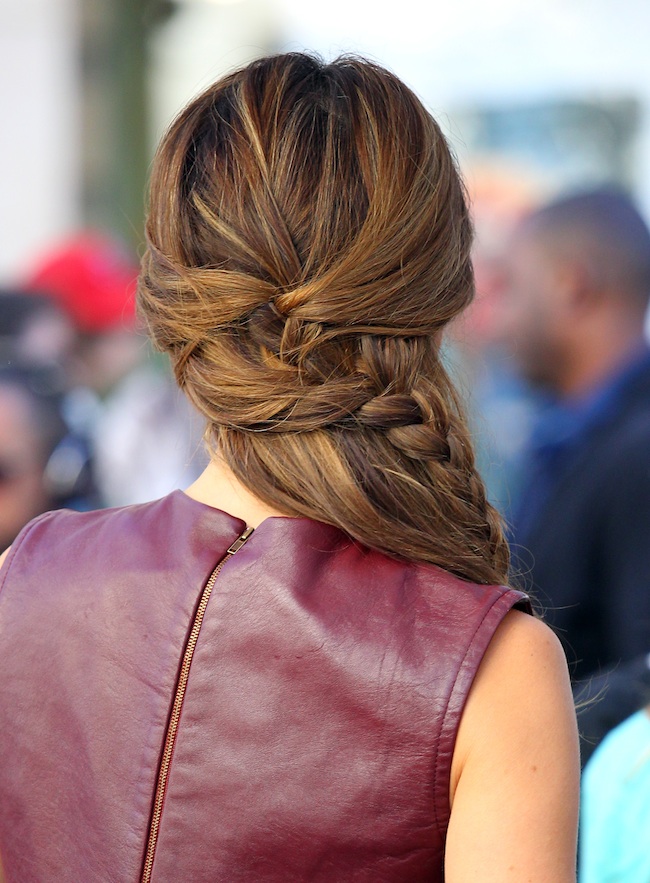 Celebrity Sightings In Los Angeles - October 23 2012 Maria Menounos Braid Hairstyle