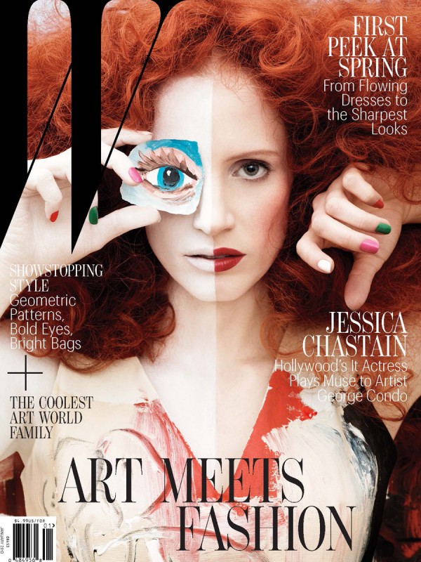 jessica-chastain Jessica Chastain covers W Magazine
