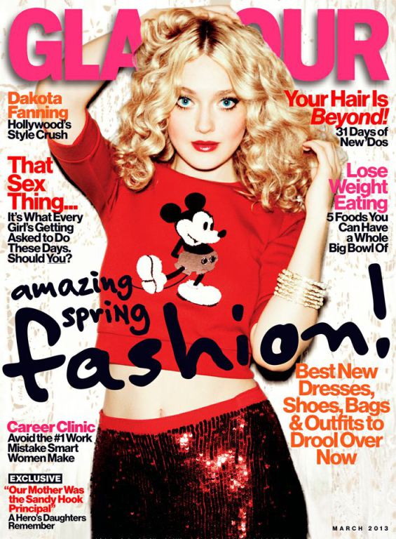 Dakota Fanning on the cover of Glamour's March 2013 issue Dakota Fanning on the cover of Glamour's March 2013 issue