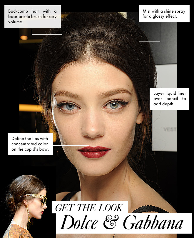 Blå Forfærdeligt krøllet Get The Look: Dolce & Gabbana's Romantic Hair And Makeup | StyleCaster