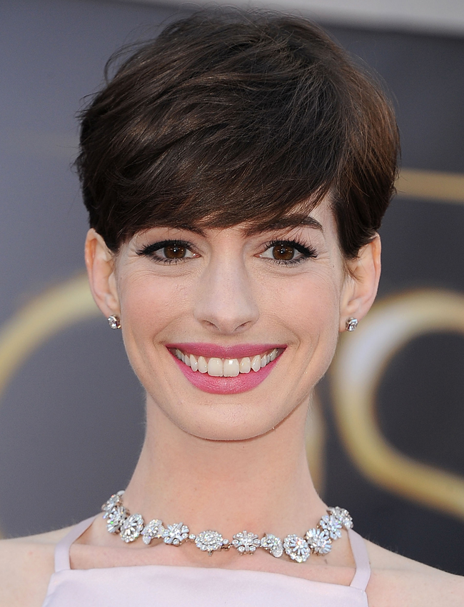 Photo: Getty Images  Anne Hathaway at the 85th Annual Academy Awards