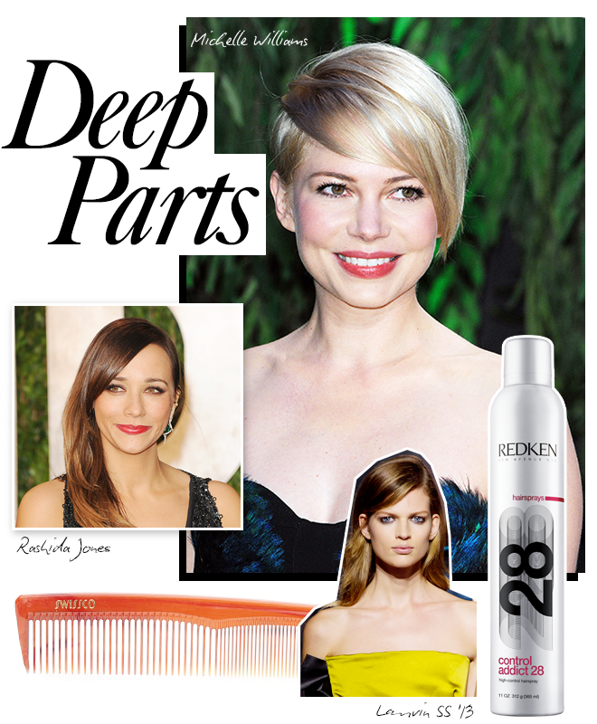 Spring beauty trends: deep parts