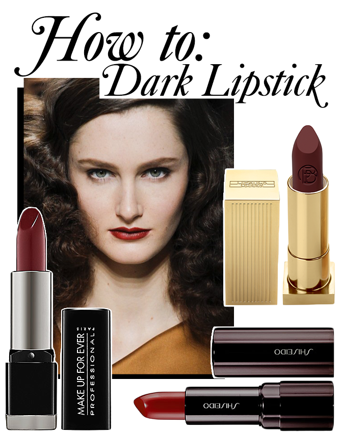How to wear dark lipstick