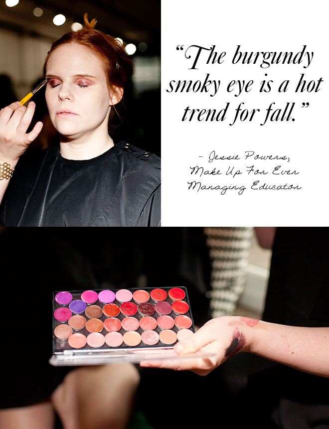 Meghan's makeup look in progress