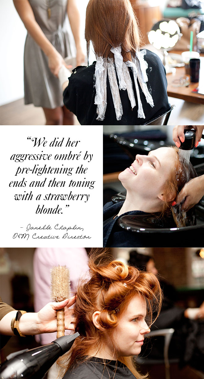 Meghan's new hair look in progress