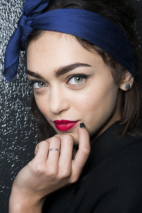 Model wearing lipstick