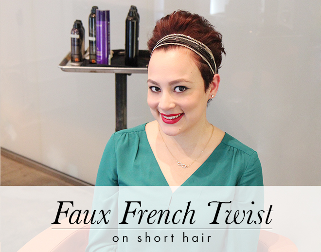 Holiday Hair How To Fake A French Twist On Short Hair Stylecaster