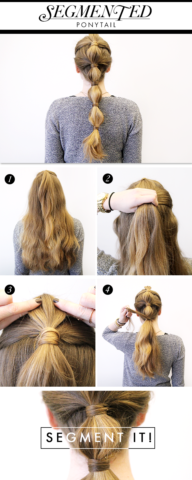 segmented ponytail