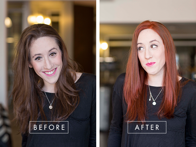 At-Home Hair Color Makeover! From Brunette to Bold Red