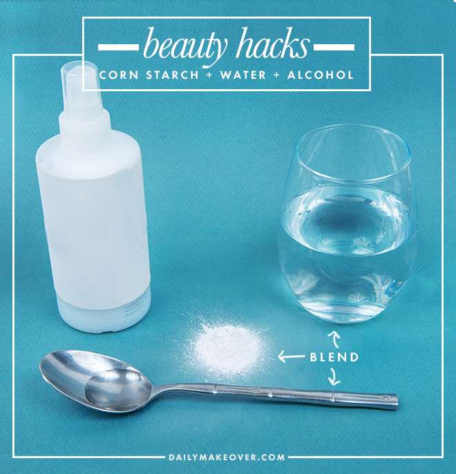 DIY dry shampoo beauty hack