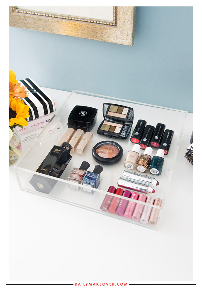 clear tray beauty product organization clear tray beauty product organization