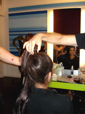 Fashion Week Spring 2010 backstage Norma Kamali hair Fashion Week Spring 2010 backstage Norma Kamali hair