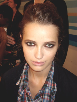 Fashion Week Spring 2010 Norma Kamali backstage makeup Fashion Week Spring 2010 Norma Kamali backstage makeup