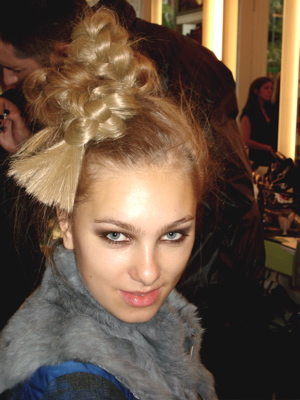 Fashion Week Spring 2010 Norma Kamali backstage hair Fashion Week Spring 2010 Norma Kamali backstage hair