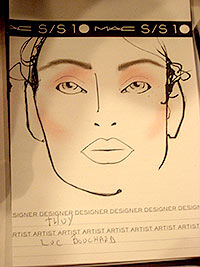 Thuy - Mac Face Chart - New York Fashion Week spring 2010 Thuy - Mac Face Chart - New York Fashion Week spring 2010